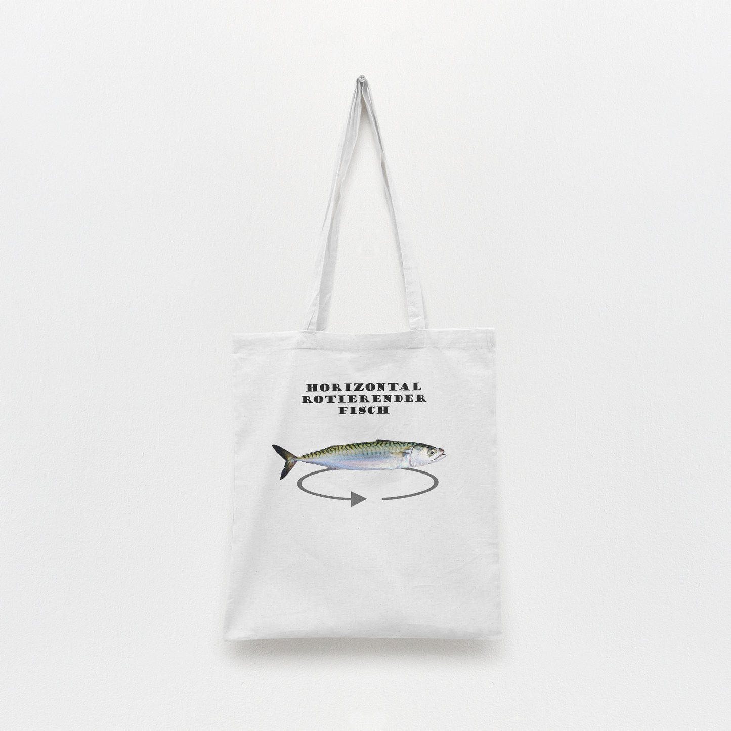 "Horizontal rotierender Fisch" | Tragetasche
